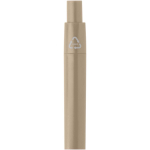RCS recycled plastic mini ballpoint pen with blue ink brown colour close-up view 1
