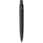 RCS recycled plastic mini ballpoint pen with blue ink black colour second rear view