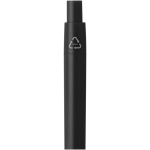 RCS recycled plastic mini ballpoint pen with blue ink black colour close-up view 1