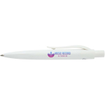 RCS recycled plastic mini ballpoint pen with blue ink white colour