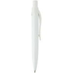 RCS recycled plastic mini ballpoint pen with blue ink white colour second side view