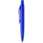 RCS recycled plastic mini ballpoint pen with blue ink royal blue colour side view
