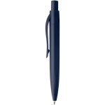 RCS recycled plastic mini ballpoint pen with blue ink navy-blue colour side view