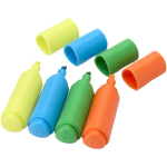 Set of 4-colour mini highlighters in kraft box mixed colour