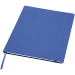 A4 hardback notebook with elastic closure and synthetic leather, ruled pages royal blue colour