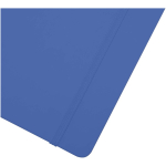 A4 hardback notebook with elastic closure and synthetic leather, ruled pages royal blue colour close-up view 1