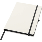 A5 hardback notebook with elastic closure and soft-touch finish, lined pages black colour