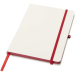 A5 hardback notebook with elastic closure and soft-touch finish, lined pages red colour