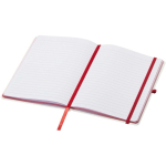 A5 hardback notebook with elastic closure and soft-touch finish, lined pages red colour second view