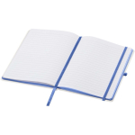 A5 hardback notebook with elastic closure and soft-touch finish, lined pages royal blue colour second view