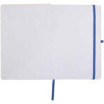 A5 hardback notebook with elastic closure and soft-touch finish, lined pages royal blue colour third front view