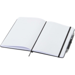 A5 hard cover notebook and blue ink pen set black colour second view