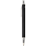 A5 hard cover notebook and blue ink pen set black colour side view