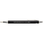 A5 hard cover notebook and blue ink pen set black colour printed logo view 2