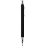 A5 hard cover notebook and blue ink pen set black colour second side view