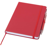 A5 hard cover notebook and blue ink pen set red colour