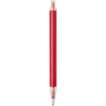 A5 hard cover notebook and blue ink pen set red colour third rear view