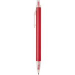 A5 hard cover notebook and blue ink pen set red colour side view