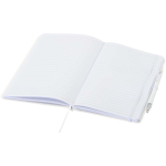 A5 hard cover notebook and blue ink pen set white colour second view