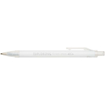 A5 hard cover notebook and blue ink pen set white colour printed logo view 2