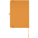 A5 hard cover notebook and blue ink pen set orange colour second rear view