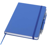 A5 hard cover notebook and blue ink pen set royal blue colour