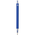 A5 hard cover notebook and blue ink pen set royal blue colour third rear view