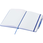 A5 hard cover notebook and blue ink pen set royal blue colour second view