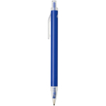 A5 hard cover notebook and blue ink pen set royal blue colour side view