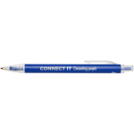 A5 hard cover notebook and blue ink pen set royal blue colour printed logo view 2