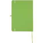 A5 hard cover notebook and blue ink pen set lime colour second rear view