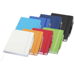 A5 hard cover notebook and blue ink pen set lime colour second multiple colours view