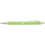 A5 hard cover notebook and blue ink pen set lime colour printed logo view 2
