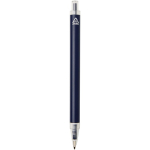 A5 hard cover notebook and blue ink pen set navy-blue colour third rear view