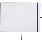 A5 hard cover notebook and blue ink pen set navy-blue colour third front view