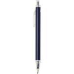 A5 hard cover notebook and blue ink pen set navy-blue colour side view