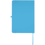 A5 hard cover notebook and blue ink pen set light blue colour second rear view