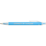 A5 hard cover notebook and blue ink pen set light blue colour printed logo view 2