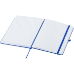A5 hard cover synthetic leather notebook with ruled pages royal blue colour second view