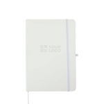 A5 hard cover synthetic leather notebook with ruled pages main view