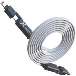 Magnetic retractable charging cable with dual input 60W grey colour second view