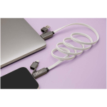 Magnetic retractable charging cable with dual input 60W grey colour lifestyle image