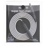 Magnetic retractable charging cable with dual input 60W grey colour second view with box