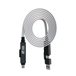 Magnetic retractable charging cable with dual input 60W main view
