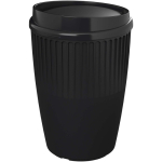 Reusable recycled plastic single-wall cup 350ml black colour