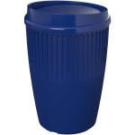 Reusable recycled plastic single-wall cup 350ml blue colour
