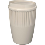 Reusable recycled plastic single-wall cup 350ml sand colour