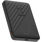 Ultra-slim wireless charging power bank 5,000 mAh Xtorm black colour printed logo view 2