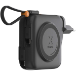 3-in-1 travel charger with 10,000 mAh wireless charging Xtorm black colour