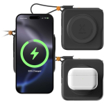 3-in-1 travel charger with 10,000 mAh wireless charging Xtorm black colour second view